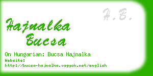 hajnalka bucsa business card